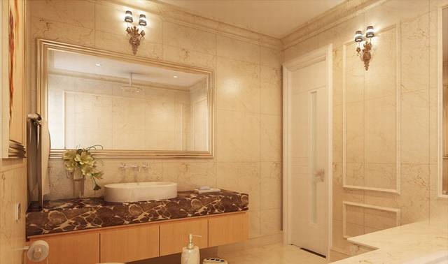 nội thất phòng tắm biệt thự tân cổ điển 3 tầng 15x19m